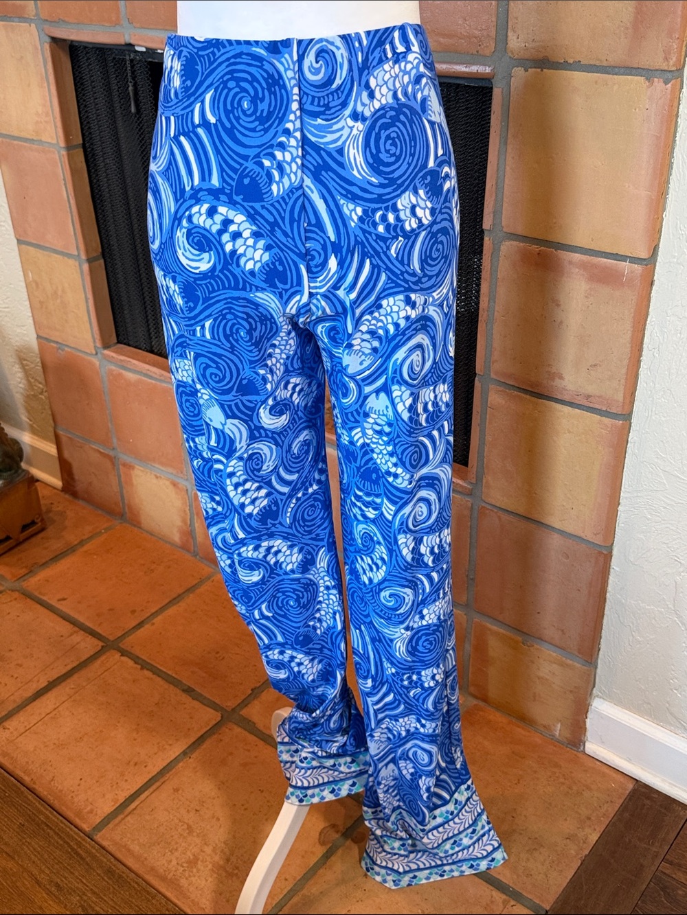 Lilly Pulitzer Blue Grotto -Georgia May Palazzo Pants, size L - Picture 4 of 7